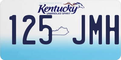 KY license plate 125JMH