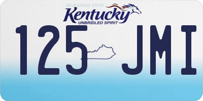 KY license plate 125JMI