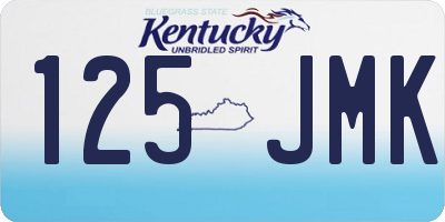 KY license plate 125JMK