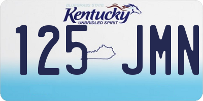 KY license plate 125JMN