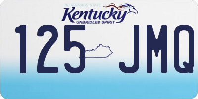 KY license plate 125JMQ