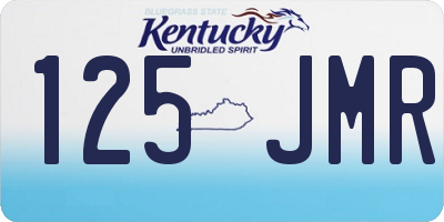 KY license plate 125JMR