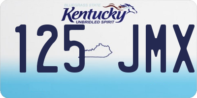 KY license plate 125JMX