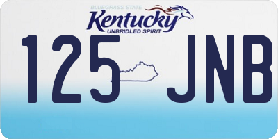 KY license plate 125JNB