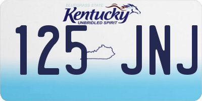 KY license plate 125JNJ