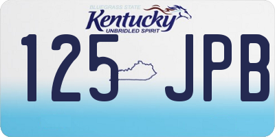 KY license plate 125JPB