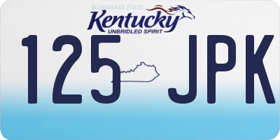 KY license plate 125JPK