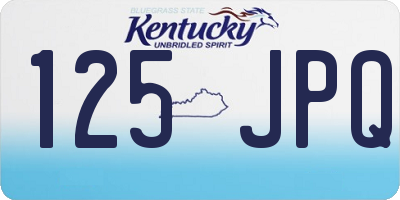 KY license plate 125JPQ