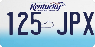 KY license plate 125JPX