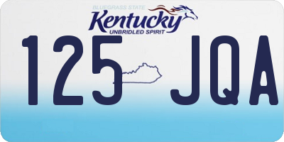 KY license plate 125JQA