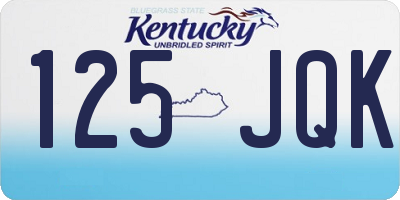 KY license plate 125JQK