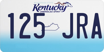 KY license plate 125JRA