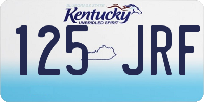 KY license plate 125JRF