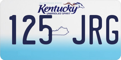 KY license plate 125JRG
