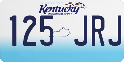 KY license plate 125JRJ