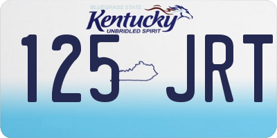 KY license plate 125JRT