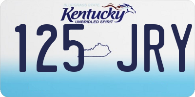 KY license plate 125JRY