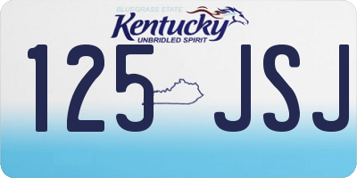KY license plate 125JSJ