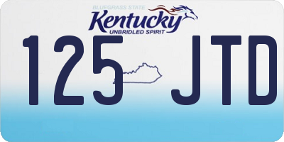 KY license plate 125JTD
