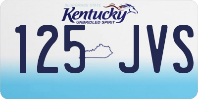 KY license plate 125JVS