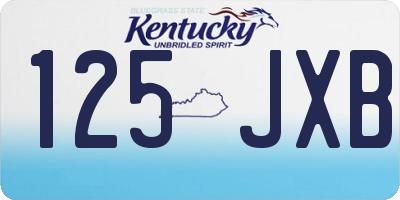 KY license plate 125JXB