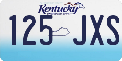 KY license plate 125JXS