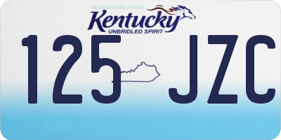 KY license plate 125JZC