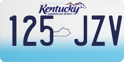 KY license plate 125JZV