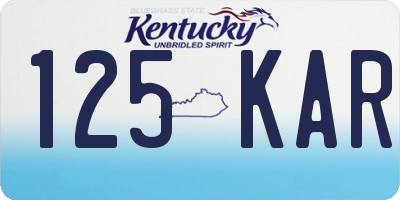 KY license plate 125KAR