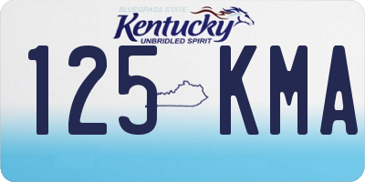 KY license plate 125KMA