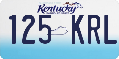 KY license plate 125KRL