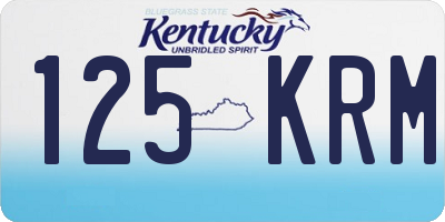 KY license plate 125KRM