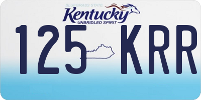 KY license plate 125KRR
