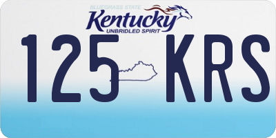 KY license plate 125KRS