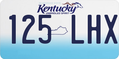 KY license plate 125LHX