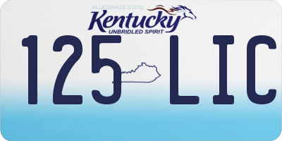 KY license plate 125LIC