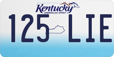KY license plate 125LIE
