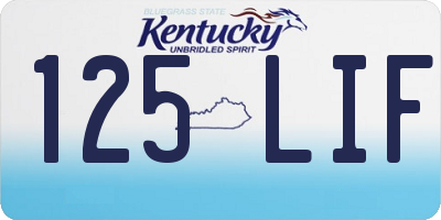 KY license plate 125LIF