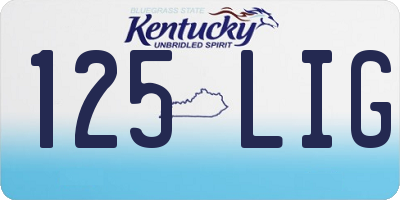 KY license plate 125LIG