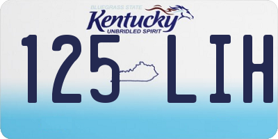 KY license plate 125LIH