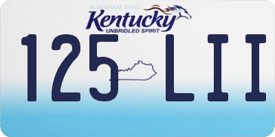 KY license plate 125LII