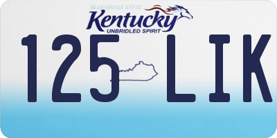 KY license plate 125LIK