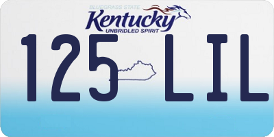 KY license plate 125LIL