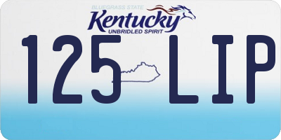 KY license plate 125LIP