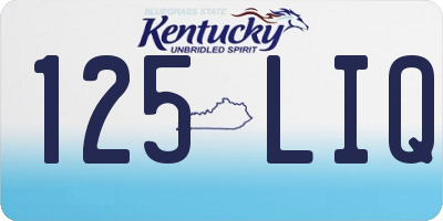 KY license plate 125LIQ