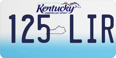 KY license plate 125LIR