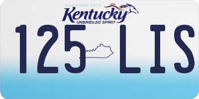 KY license plate 125LIS
