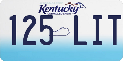 KY license plate 125LIT