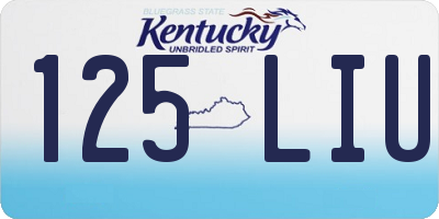 KY license plate 125LIU