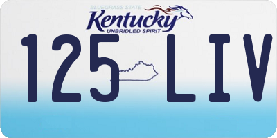KY license plate 125LIV